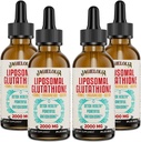 Liposomal Glutathion Liquid 2000MG – Supplément de détox antioxydant pour les femmes et les hommes, Vieillissement Défense, Fonction hépatique et énergie, avec acide hyaluronique + Aloe Vera + vitamine C, naturel et végétalien, 8 FL.OZ