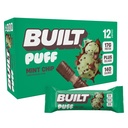 Erbaute Bar, Puff Protein Bars, Mint Chip Puff, 17g Protein Snacks, On-The-Go Bars, Nur 140 Kalorien, 6g Zucker, Kollagen, Glutenfrei, 12 Zähler