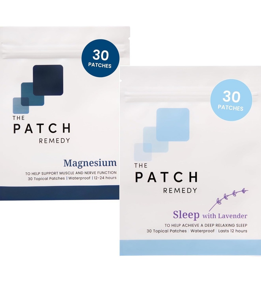 Le bloc de repos pour le sommeil et la récupération - (60 patches) Kit de relaxation et de récupération musculaire essentiels avec lavande de sommeil Patch et glycinate de magnésium
