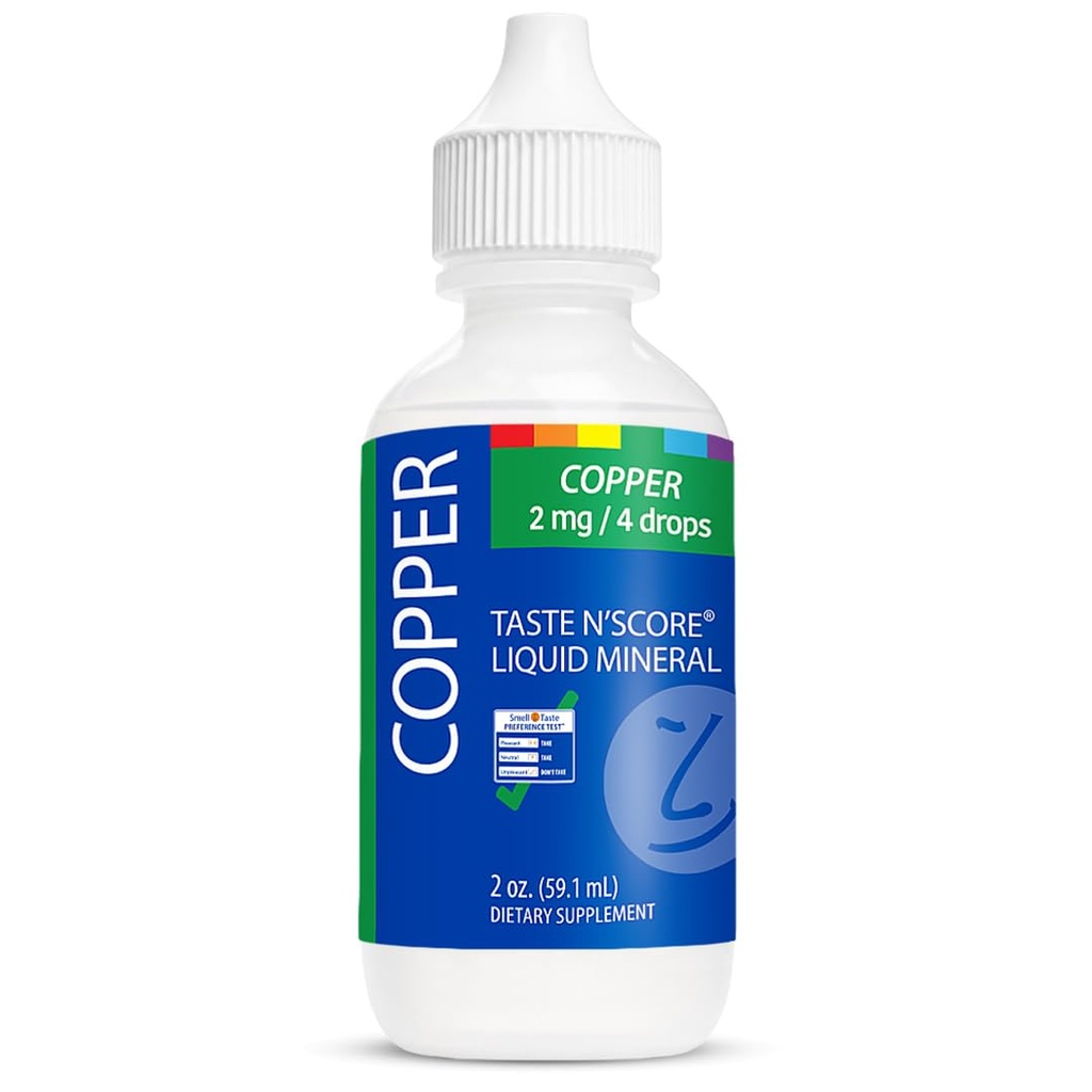 Goût N' Score Supplément Ionique liquide de cuivre; 100% Pure; 2 mg; 177 portions