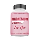 Magnesium Glycinate for Women 250mg Per One Capsule, Magnesium Glycinate Chelated for Her, 90 Capsules, 90 Days Supply