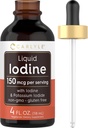 Carlyle Liquid Iodine Drops 4 fl oz | 150 mcg | Iodine & Kalium Iodide Supplement | Vegetarische Flüssige Tinktur | Non-GMO, Glutenfrei