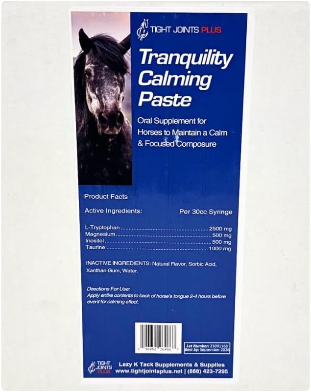 Pâte de tranquillité pour chevaux - 12 comtes