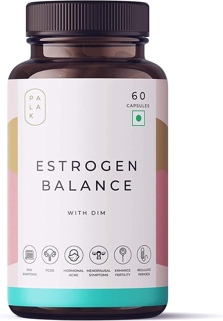 Palak Notes : Miduty Estrogen Balance mit DIM für Fibroide, premenstrual Syndrom, PCOS, Black Cohosh Root Powder Gluten Free & Non GMO: 60 Kapseln