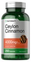 Horbäach Ceylan Cinnamon Capsules 4000mg.250 Nombre.