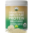 Organic Paleo Grain Free Plant Based Raw Vegan Protein Powder. Erstaunliches Aminosäureprofil und weniger als 1g Zucker. mit Hanf und Pea Protein Vanilla Flavored