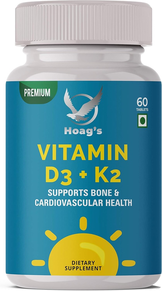 Vitamin K2 (MK7) mit D3 Supplement Knochen und Herzgesundheit Non-GMO-Formel 5000 IU Vitamin D3 & 100 mcg Vitamin K2 MK-7 leicht zu schlucken Vitamin D & K-Komplex, 60 Tabletten