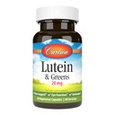 Carlson - Lutéine et Verts, 20 mg, Support de la vision et fonction oculaire, Antioxydant, 60 capsules végétariennes
