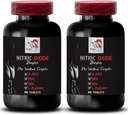 Calcium alpha-cétoglutarate - NITRIC OXIDE BOOSTER - poudre d'oxyde nitrique L-arginine, pompe musculaire, entraînement de résistance, force d'exercice, stimulation athlétique, supplément GKG 2 flacon 180 comprimés