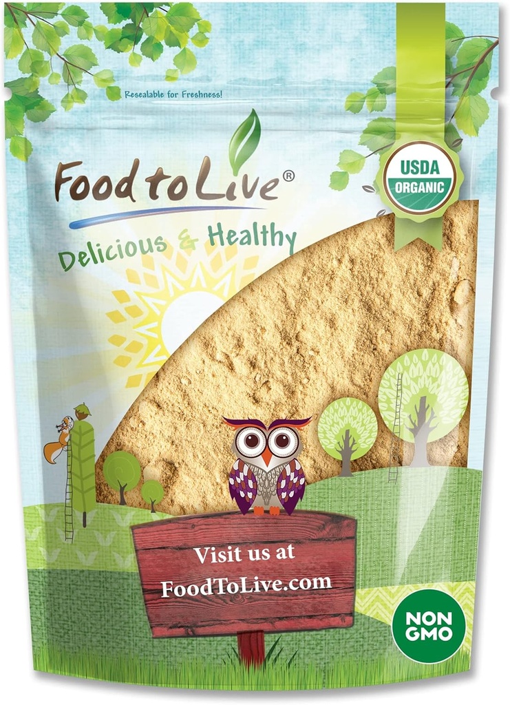Aliments pour vivre en poudre de maca biologique, 2 livres gélatinisées, non-OGM, casher, végétalien, en vrac