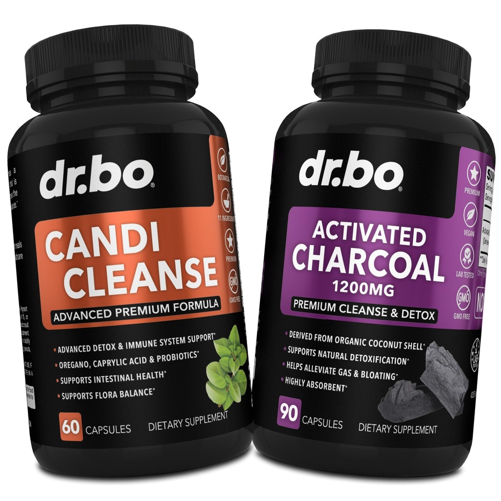 Support actif de nettoyage du charbon et du candi - Pilules de charbon de coco biologique et pilules anti-surcroissance pour l'estomac et le ballonnement pour les hommes Femmes Enfants - Capsules Origan à base de plantes et acide caprylique