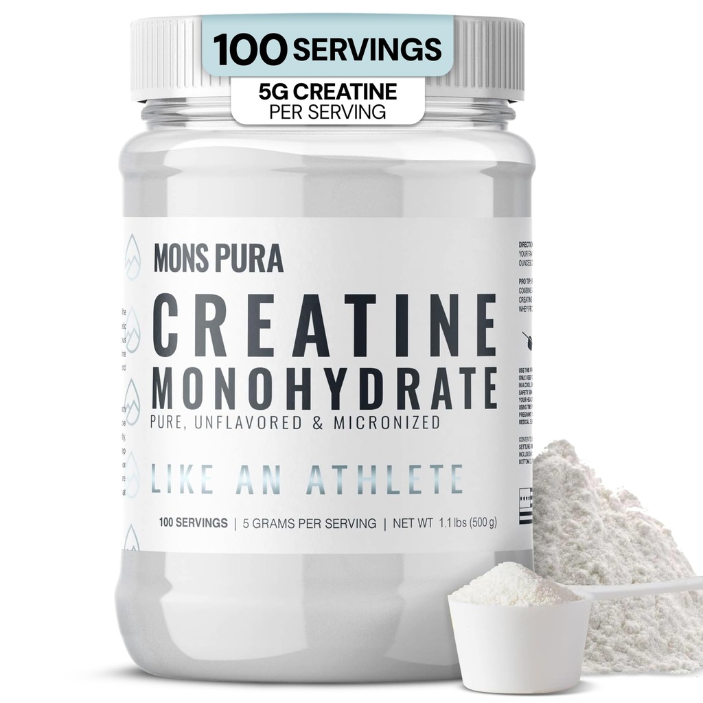 100% reines Kreatin Monohydrat-Pulver – 500g | Micronized, Unflavored | Muskelwachstum, Stärke & Ausdauer | Ideal für Sportler, Bodybuilder und Fitness Enthusiasten