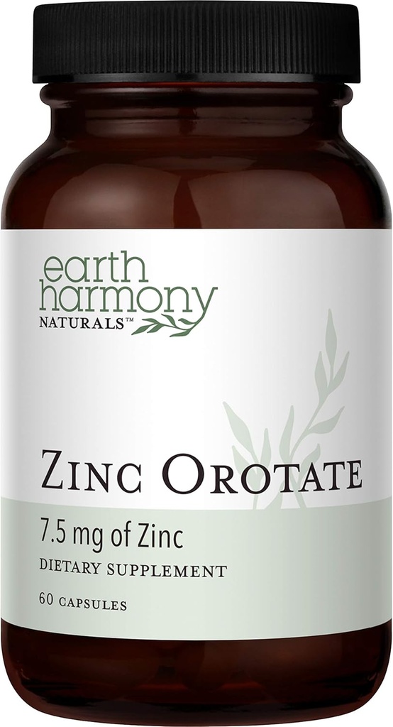 Zink Orotate 7.5mg Vegan-Ergänzung - Starke antioxidante Eigenschaften unterstützen Immunsystem Funktion, Energie und Stoffwechsel - Leber, Knochen, Gelenk & Herz Gesundheit - Non-GMO & Gluten Free - 60 Kapseln