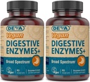 Deva Vegan Vitamine Verdauungsenzyme Plus - Eine einzigartige Mischung aus Enzymen & Kräuter - 90 Kapseln (Pack von 2) Paket Mai Vary