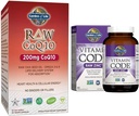 Jardin de la vie Omega végétarien 3 6 9 Supplément - Huile de graines de chia brute CoQ10 Compléments alimentaires entiers Nutrition et zinc 30mg Zinc brut à haute puissance et supplément multiminéral vitamine C