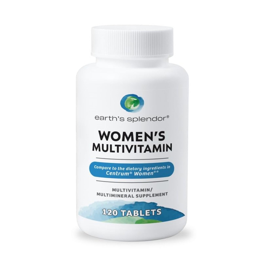Multivitamine de Splendor de la Terre pour femmes, soutien général du bien-être, suppléments multiminéraux, aide à soutenir le métabolisme, vitamine B12, vitamine A, C, D, E, K, B6, biotine (120 comprimés de soutien immunitaire)