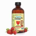 ENFANT ESSENTIELS Huile de foie de morue pour les enfants - Huile de foie de morue pour les enfants liquides, pour les bébés 6+ mois, les tout-petits, ajouté DHA, EPA, Omega-3 acides gras - Fraise, 8 fl oz