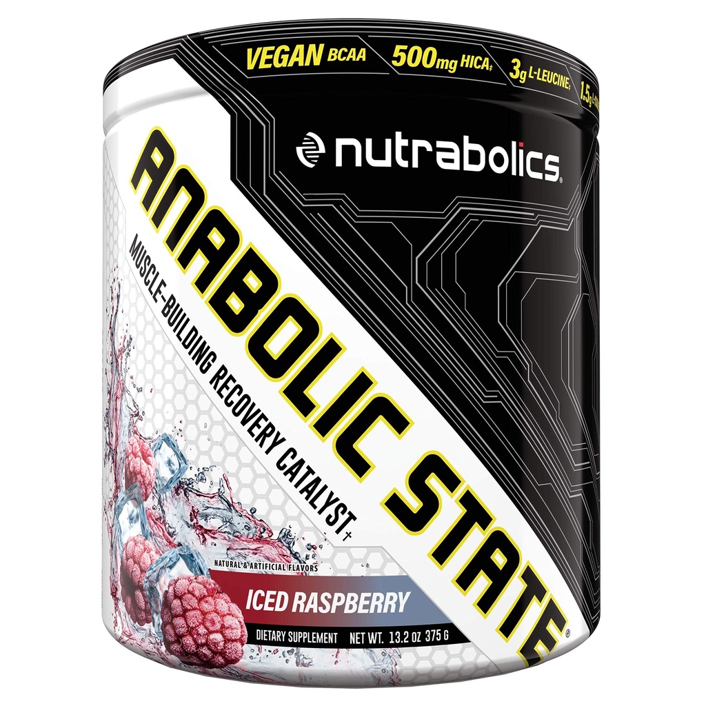 Nutrabolics Nahrungsergänzung Anabolic Zustand Iced Himbeer 375g (30 Portionen)