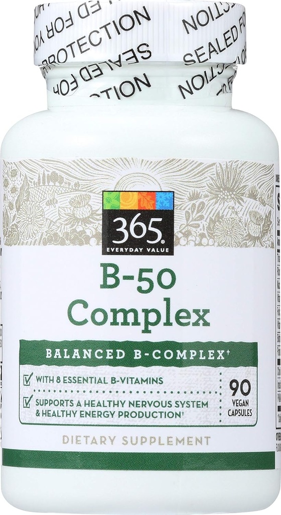365 von Whole Foods Market, B – 50 Complex, 90 ct, Packaging May Vary