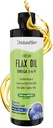 NaturalSlim Flaxseed Öl Flüssigkeit Frisch Geschmack Flax Öl Bio kalt gepresst &amp; hoch in Omega 3 6 9 Fatty Acid Flax Seed Supplement für gesunde Zellen, Haar, Haut, & Nägel - Frischer Geschmack 16 fl. Oz.