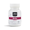 365 par Marché des aliments entiers, Biotine Capsules végétariennes, 500 MCG, 60 CT