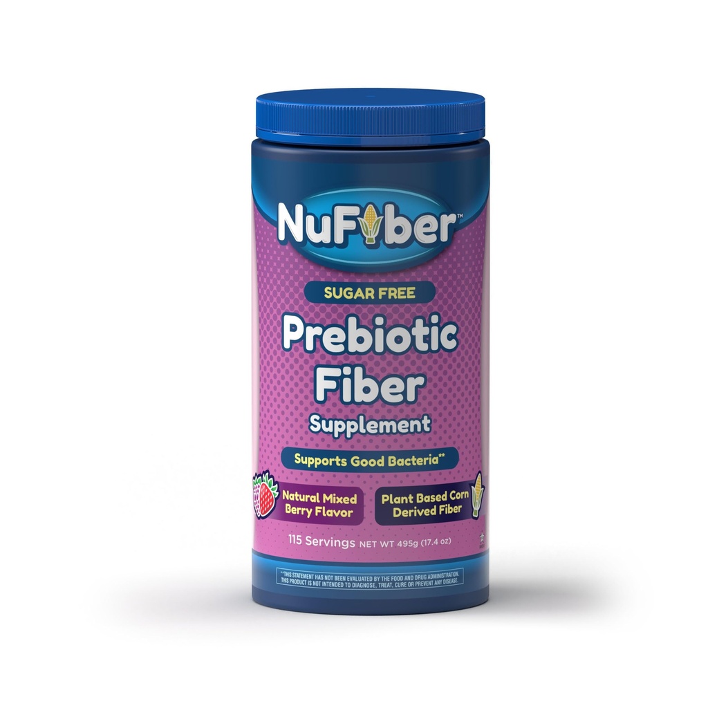 Supplément fibreux, fibre prébiotique quotidienne, 115 portions, saveur de baies mélangées naturelles, sans grit, sans gluten et sucre, poudre de maïs à base de plantes pour soutenir la santé digestive et gut