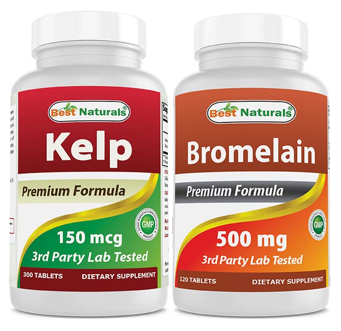 Kelp Supplement 150 Mcg & Bromlain 500 mg