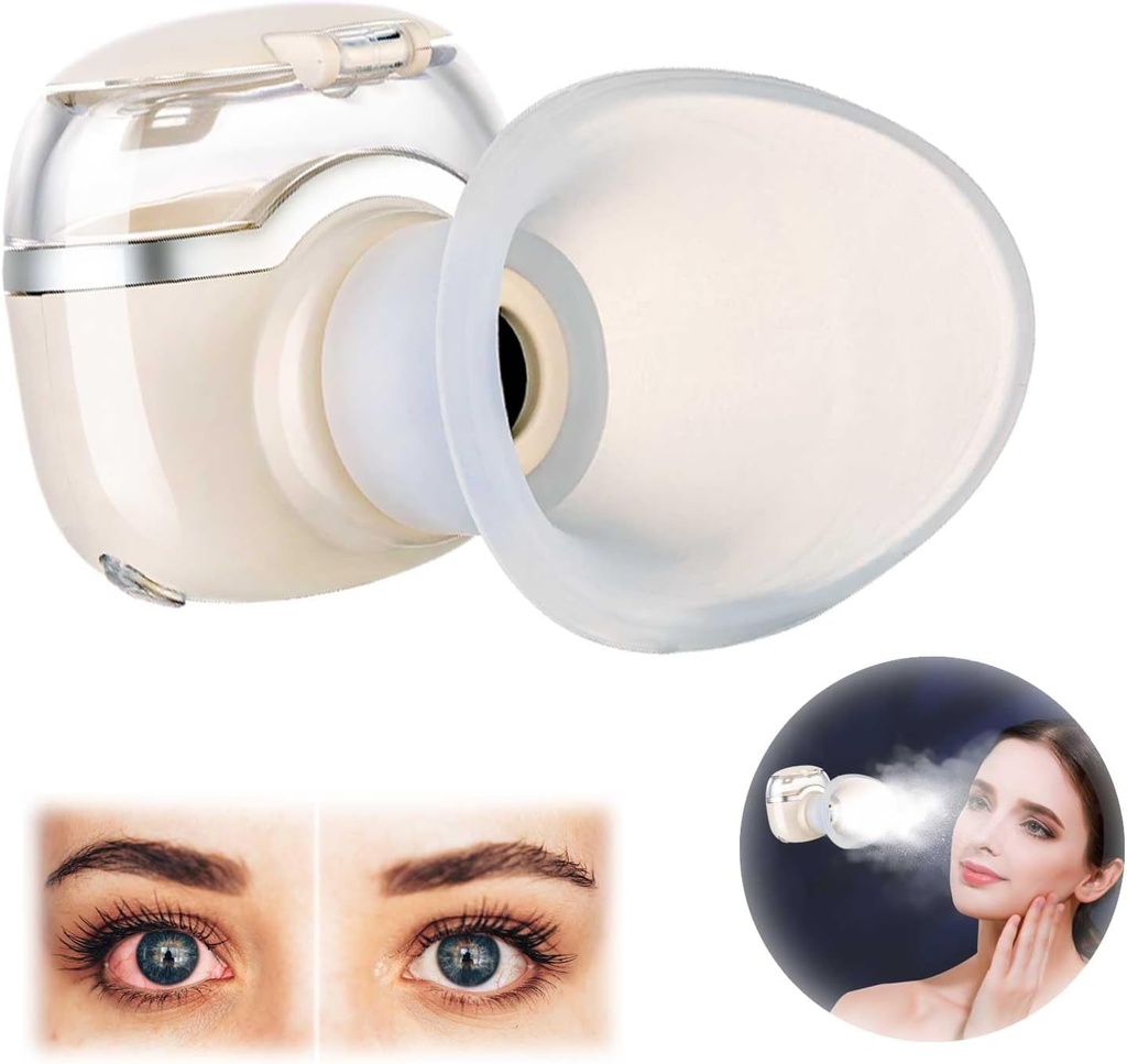 Tragbarer Gesichts-Dampf-Sprayer, Beheizter Fehler für trockenes Auge Relief, Feuchtigkeitsspendender Mini-Beruhigungsdampfer für Augenmüdigkeit, Stye und Gesichtstrocknung 10ml