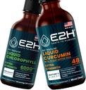 E2H: Chlorophylle liquide et curcumin curcuma liquide