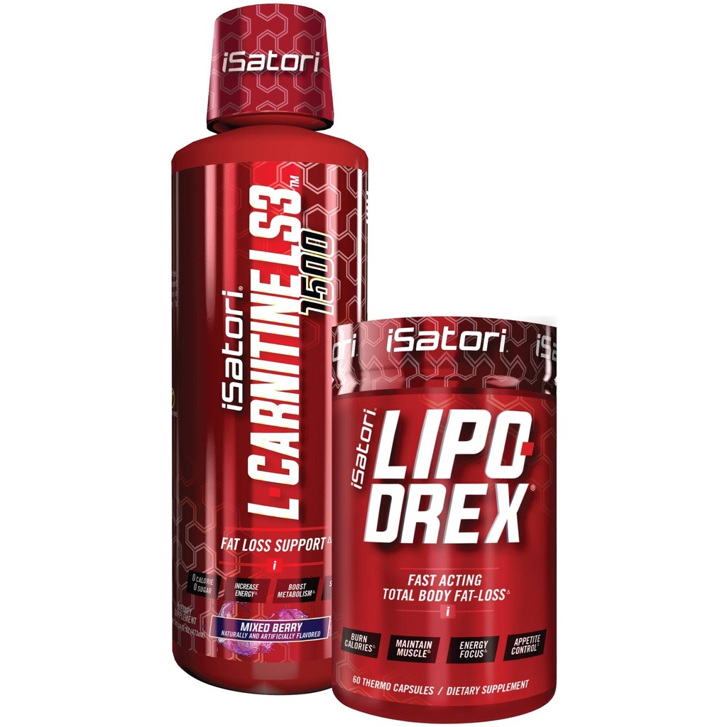 iSatori Lipo-Drex Fat Loss Thermogenic Formula - Fast Acting Weight Loss -Appetite Suppressant (60 Kapseln) L-Carnitine Liquid Fat Burner und Metabolism Activator- Mixed Berry (32 Servierungen)