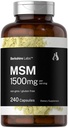 Horbäach MSM Kapseln 1500mg | 240 Count | Non-GMO, Gluten Free Supplement | Berkshire Labs