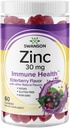 Swanson Zinc Gummies - Tous les suppléments de vitamine naturelle promouvoir l'activité antioxydante et la défense corporelle - Aide à soutenir votre système immunitaire et un corps sain - (Auberge, 60 Gummies)