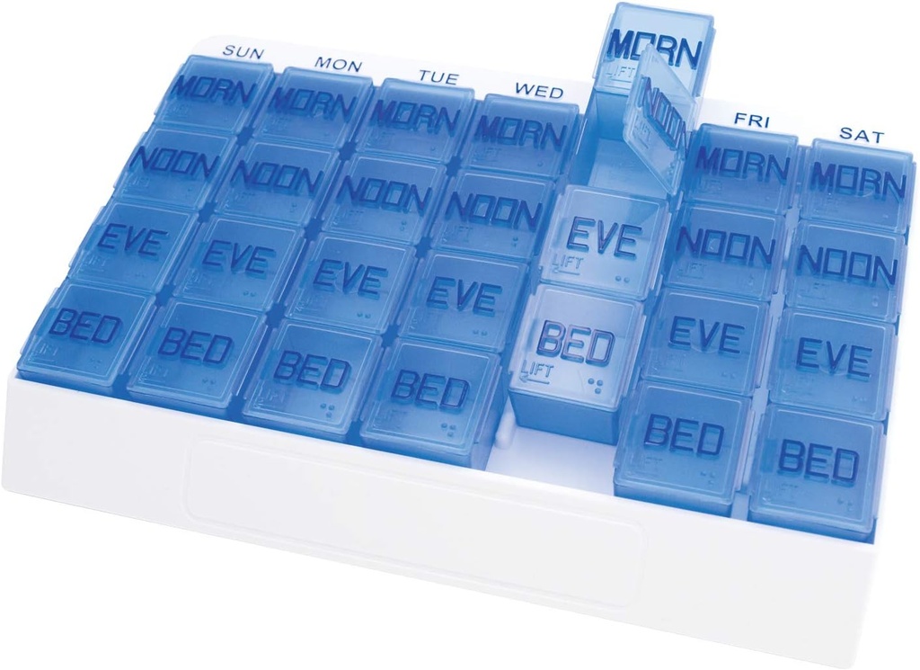 Apex 7 Tage 4-Times-Per-Day Medi Tray Pill Organizer (Large)