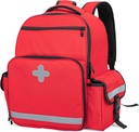 CURMIO Notfall medizinischer Rucksack Leere, Erste Responder EMT Tasche für EMS, Camping, Wandern, Heimgesundheit, Feldreisen, Rot (nur, patentiertes Design)