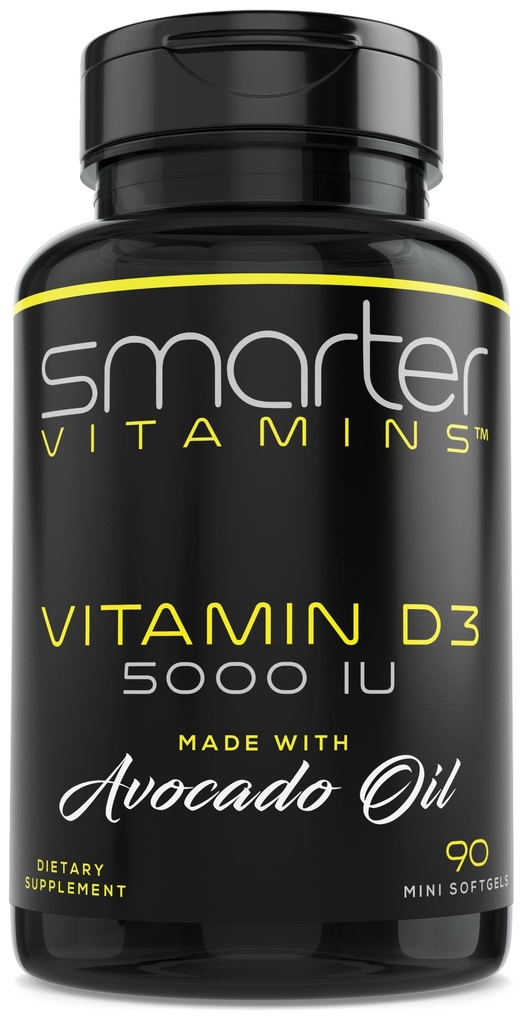 Smarter Vitamin D3 5000 IU in Avocado Öl 125mcg - 90 Mini Softgels
