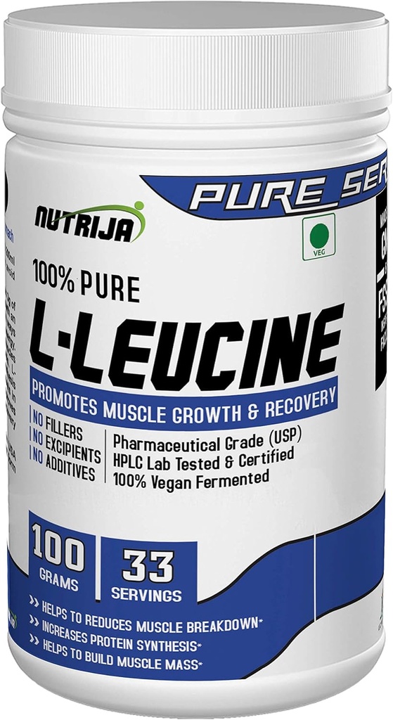 L-Leucine - 100grams |100% Pure & USP Grade - Ideale Intra Workout Ergänzung