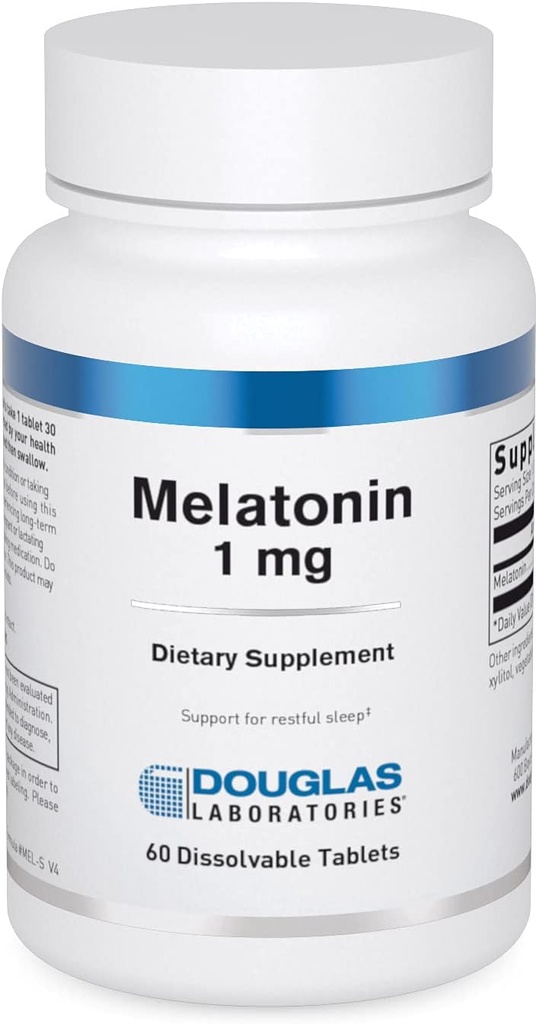 Douglas Laboratories Melatonin 1 mg. | Unterstützt Sleep/Wake Cycles | 60 Tabletten