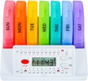 e-Pill 4 fois par jour x 7 jours Pill Weekly Organizer, Vitamine and Medicine Pill Box Rappel - avec minuterie