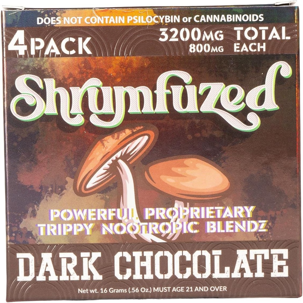 Proprier Nootropic Gummy 3200mg - Lion's Mane, Reishi, Chaga, et Cordycep Nootropic Tripee Mélange de champignons (4, chocolat noir)