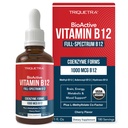 BioActive Vitamin B12 1000 mcg | Enthält 3 BioActive Formen B12 Plus Methylfolate Cofactor - Methyl B12, Adenosyl B12 &amp; Hydroxy B12 | Sublingual Form, Kirschen Geschmack, Bio, Vegan (180 Servierungen)