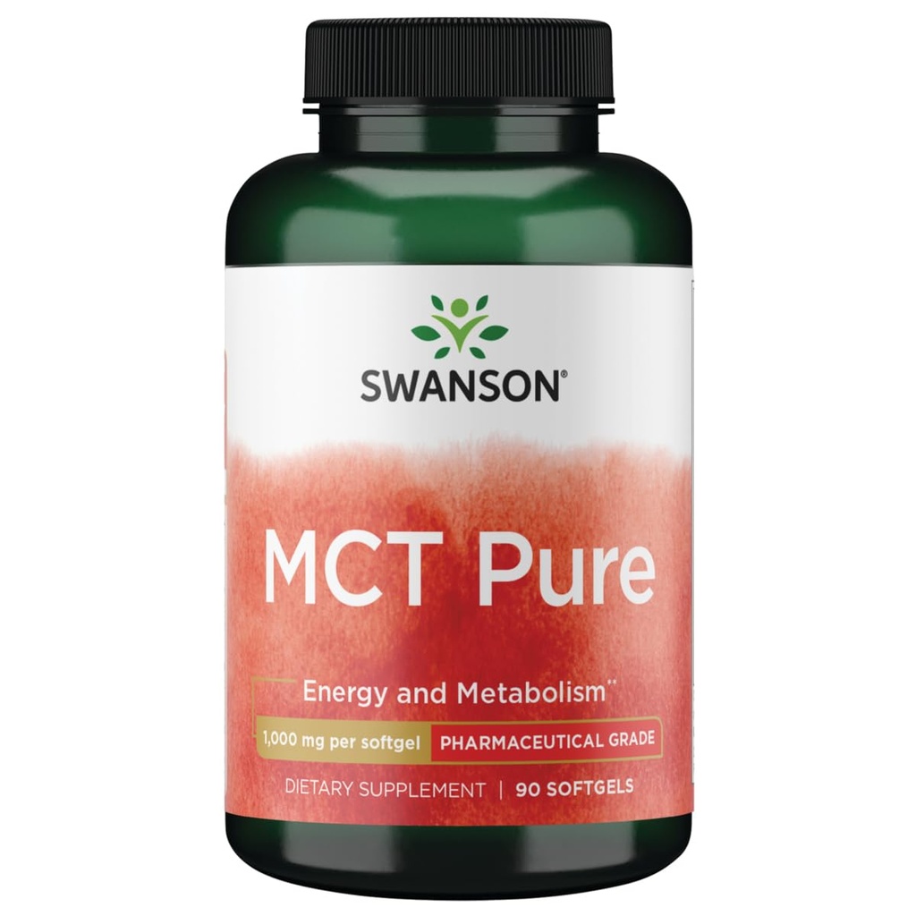 Swanson Pharmaceutical Grade Mct Pure 1000 Milligrammes 90 gels
