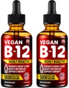 Pack von 2 - B12 Sublingual 5000 mcg Drops - Made in USA - Vegan B12 Vitamine für Energie, Stimmung & Gedächtnis - Hochverfügbare Sublingual Drops - Methylcobalamin für Frauen & Männer - 2 fl. oz.