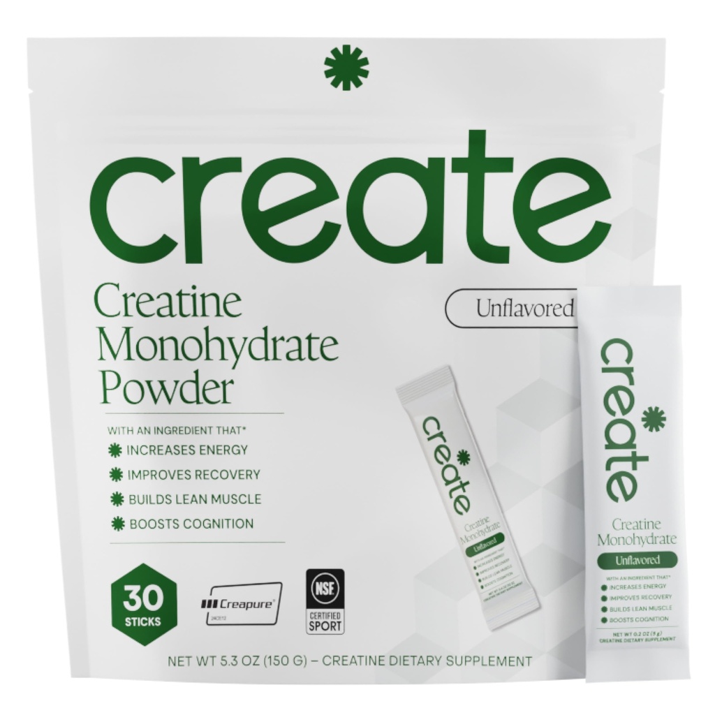 Erstellen Sie einzelne Serve Creatine Monohydrat-Pulver – 5g Creapure Creatine | Erneuerbare Stärke, Energie & Erholung | Zuckerfrei, Vegan, Non-GMO | Unflavored, Lightly Sweetened, 0 Kalorien | 30 Pakete