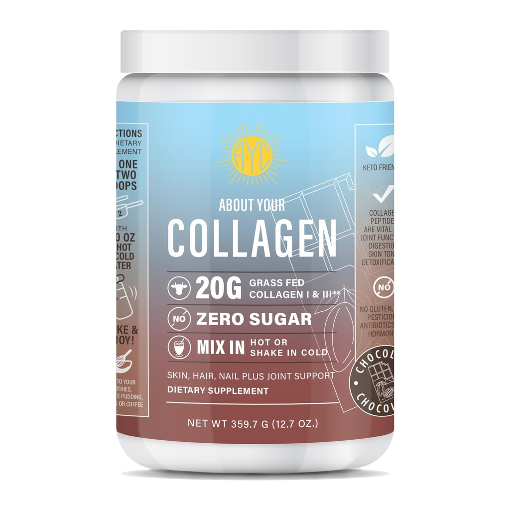 Schokolade Peptide Pulver, Gras Fed hydrolysiert Typ 1&3 Kollagen, fördert Haar, Haut, Nägel, Knochen, Gelenkgesundheit (30 Servierungen) (Chocolate)