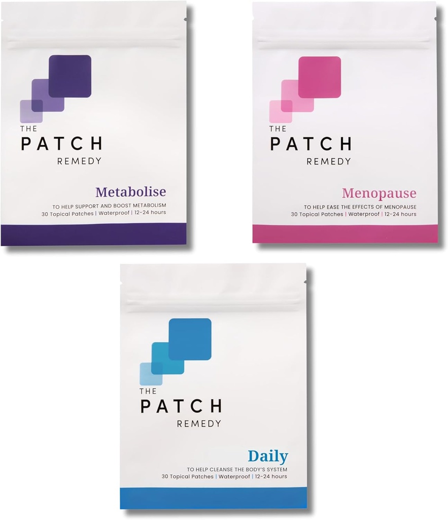 The Patch Remedy Menopause Fitness Cleanse Kit - Menopause Patches, Daily Cleanse Patch mit Glutathione & Metabolise Patch