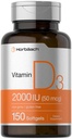 Horbaach Vitamin D3 2000IU Softgels | 150 Count | 50mcg Cholecalciferol | Non-GMO & Gluten Kostenlose Ergänzung