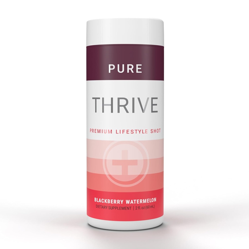 THRIVE von Le-Vel Energy Shot - Blackberry Watermelon | 2 fl oz | 12 Count | Clean, Sugar-Free, Zero-Calorie Energy Booster | Natural Energy Supplement mit B Vitaminen | Gesunde Koffein Shot