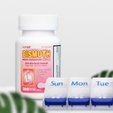 Ensemble d'économies Mega HealthA2Z® : sous-salicylate de bismuth 262mg, 100 comprimés à croquer et organisateur de pilules XL 7 jours