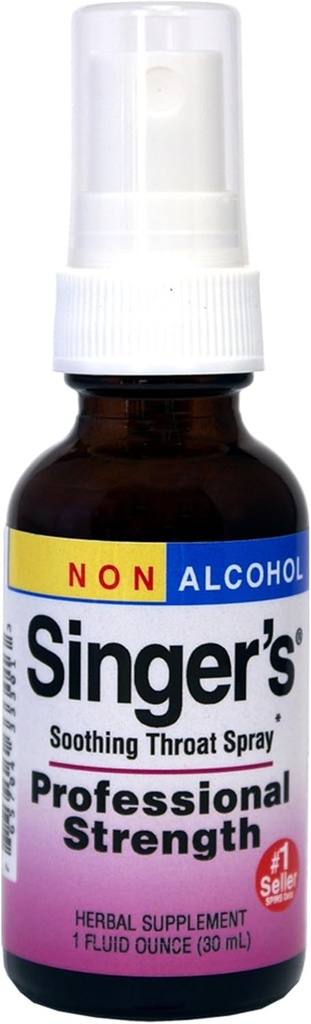 Kräuter Etc. Singer's Saving Grace Professional Strength Non-Alcohol Spray - Kräuterunterstützung für beruhigendes Throat - Throat Comfort Spray mit Yerba Mansa & Licorice - 1 fl oz (Über 75 Servierungen)