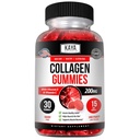 Kaya Naturals Gommies collagènes pour hommes et femmes Supplément de la nature faite Gommies - 1000mg de collagène hydrolysé, vitamine C, sélénium et biotine, goût de fraise - 30 Nombre